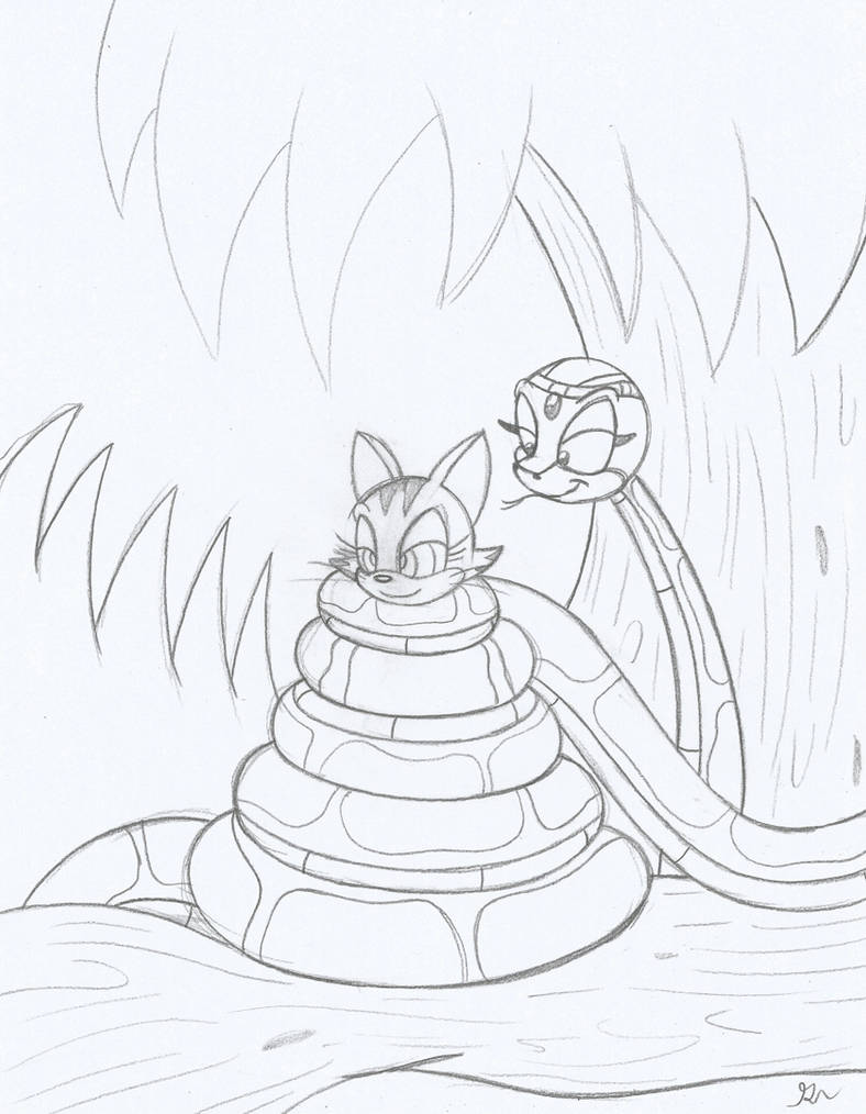 Fem kaa and Starfire The Cat Sketch by lol20 on DeviantArt