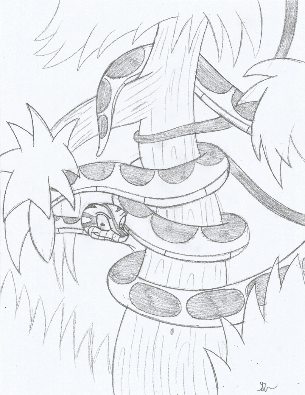 Sonic Grimm Fairy Tales Kaa Sketch by lol20 on DeviantArt