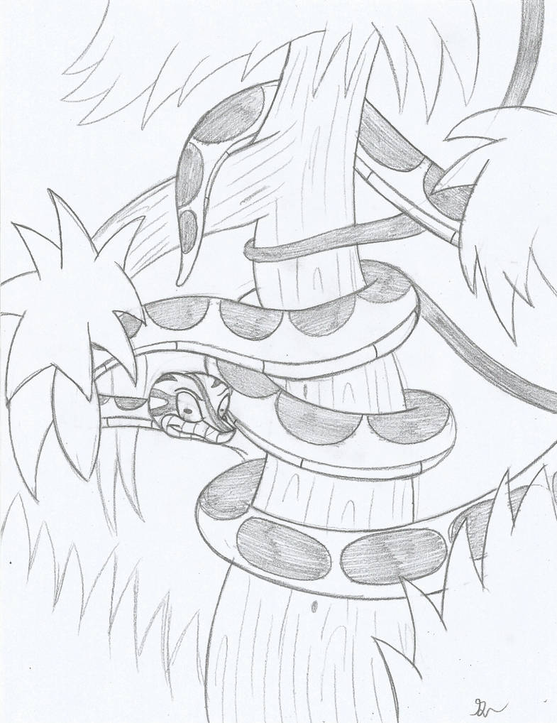 Sonic Grimm Fairy Tales Kaa Sketch by lol20 on DeviantArt