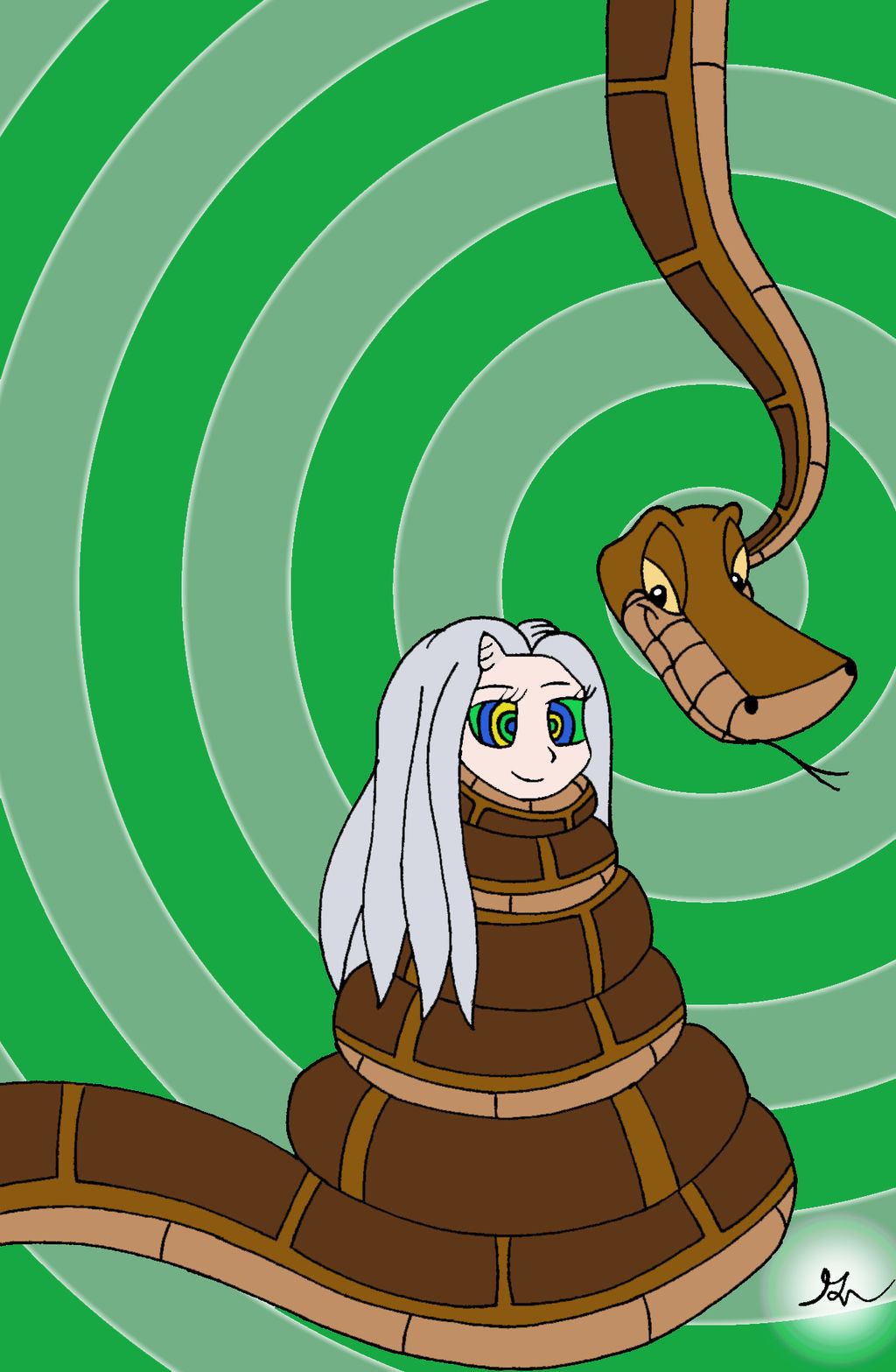 Kaa and Eri Painted by lol20 on DeviantArt