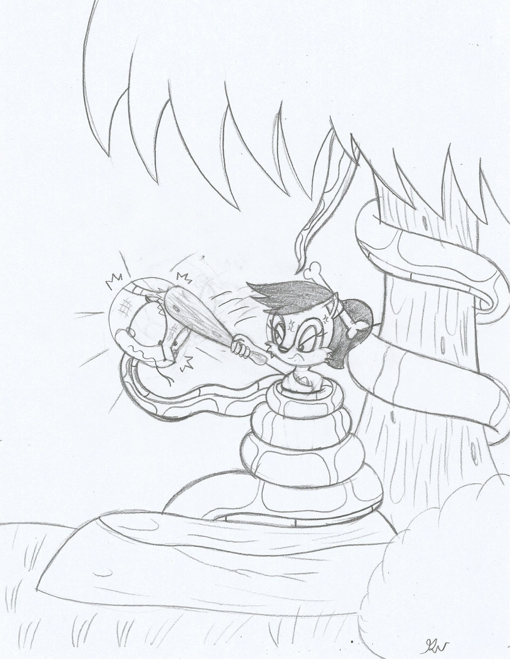 Fem kaa and Cave Girl Sally Sketch by lol20 on DeviantArt