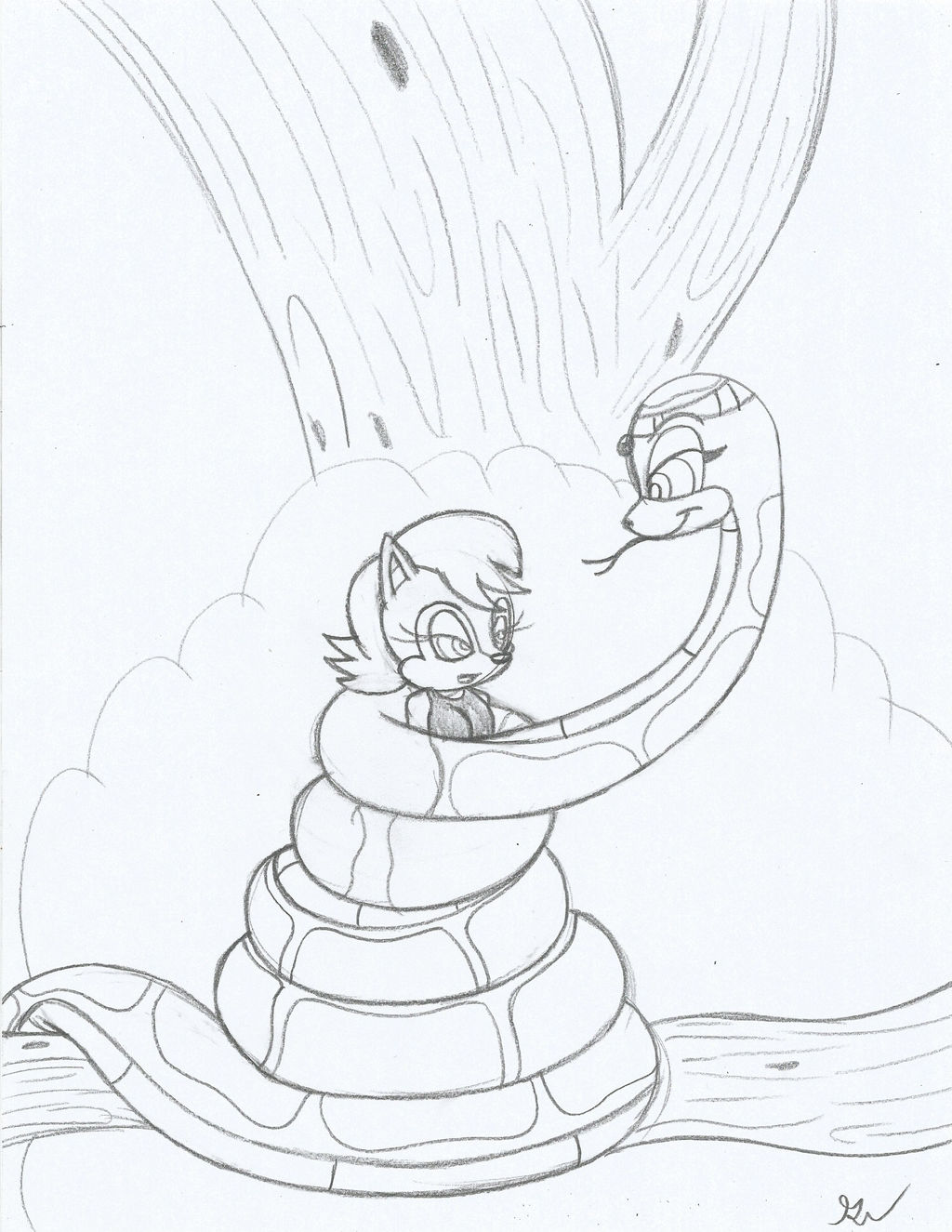 Fem Kaa and Sally Acorn Reboot Sketch by lol20 on DeviantArt