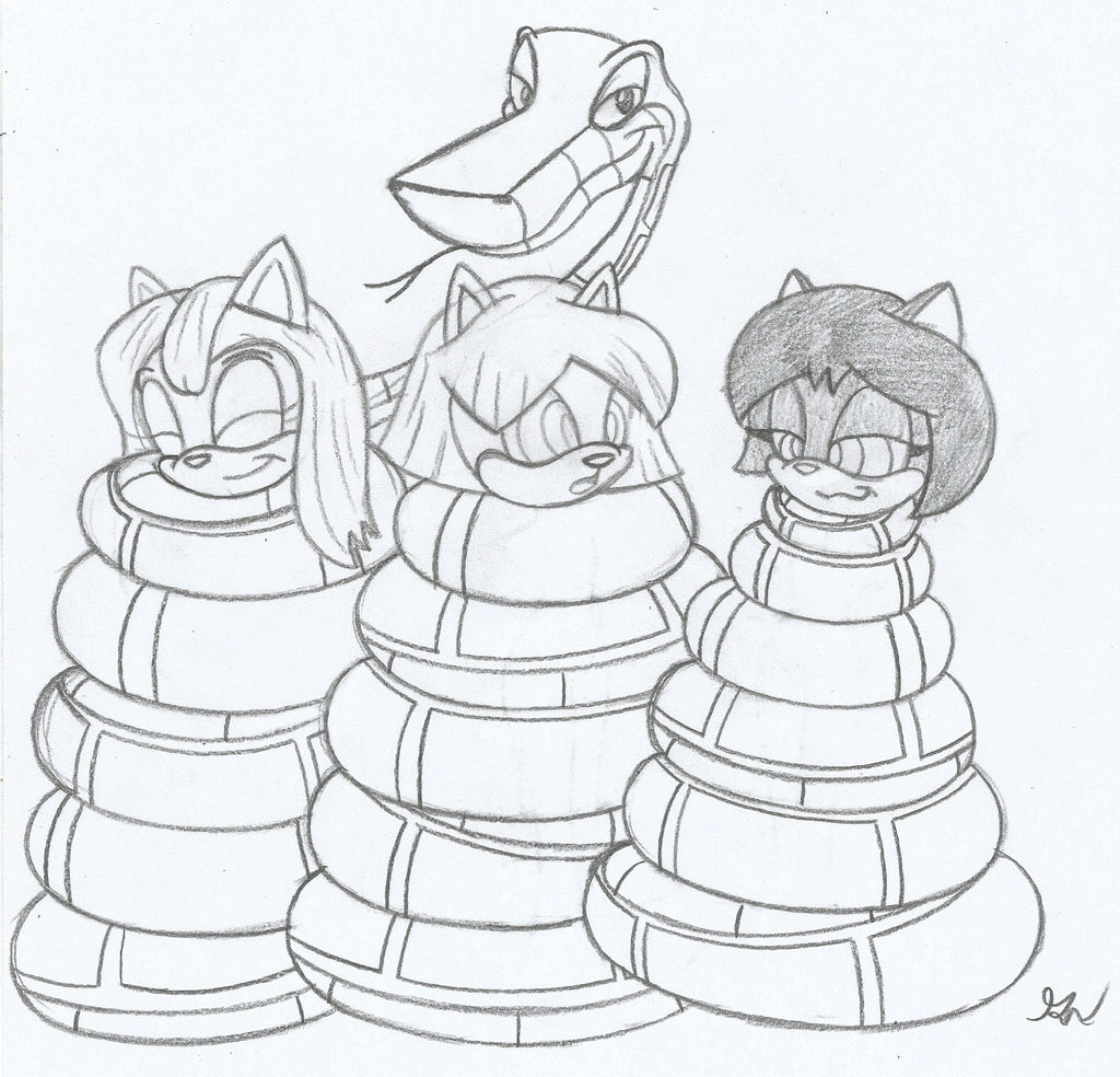 Kaa and Sonic Totally Spies Sketch by lol20 on DeviantArt