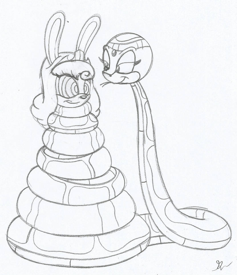 Fem kaa and Princess Aurora The Hare Sketch by lol20 on DeviantArt