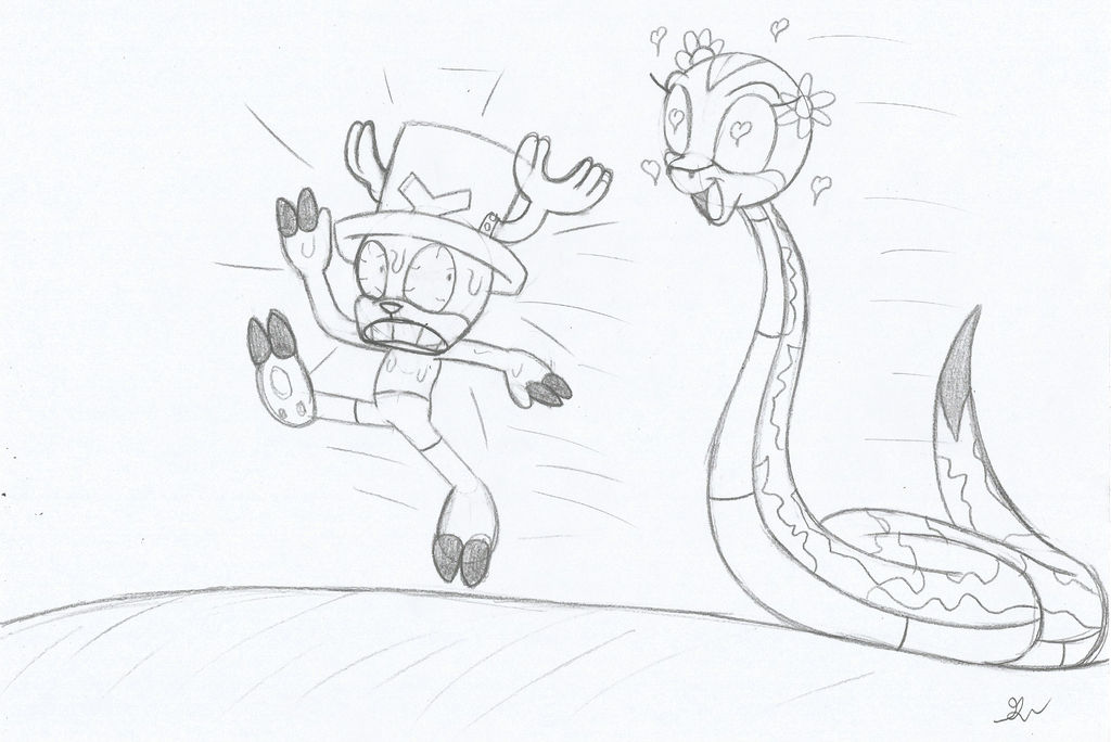 Orchid Meets Chopper the Reindeer Sketch by lol20 on DeviantArt