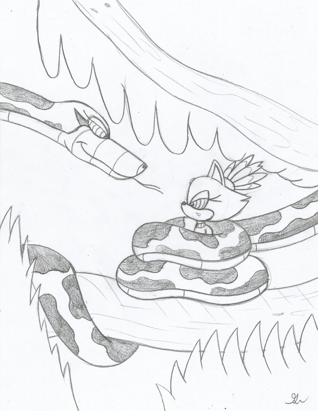 Kaa 2016 and Blaze The Cat Sketch by lol20 on DeviantArt