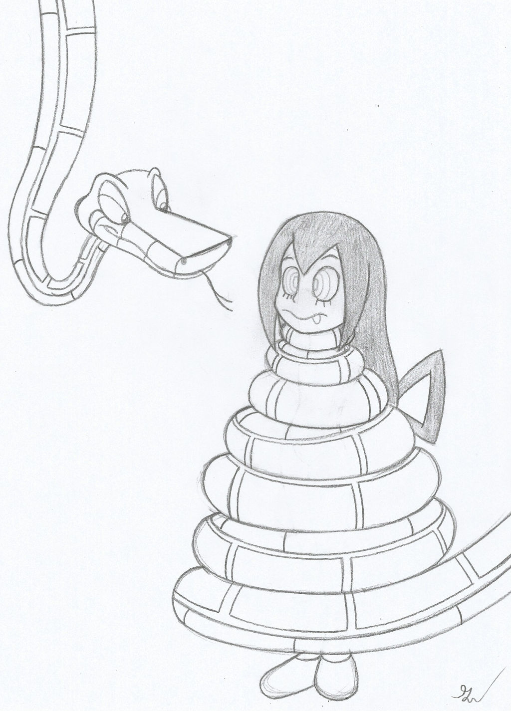 Kaa and Tsuyu Redraw Sketch by lol20 on DeviantArt