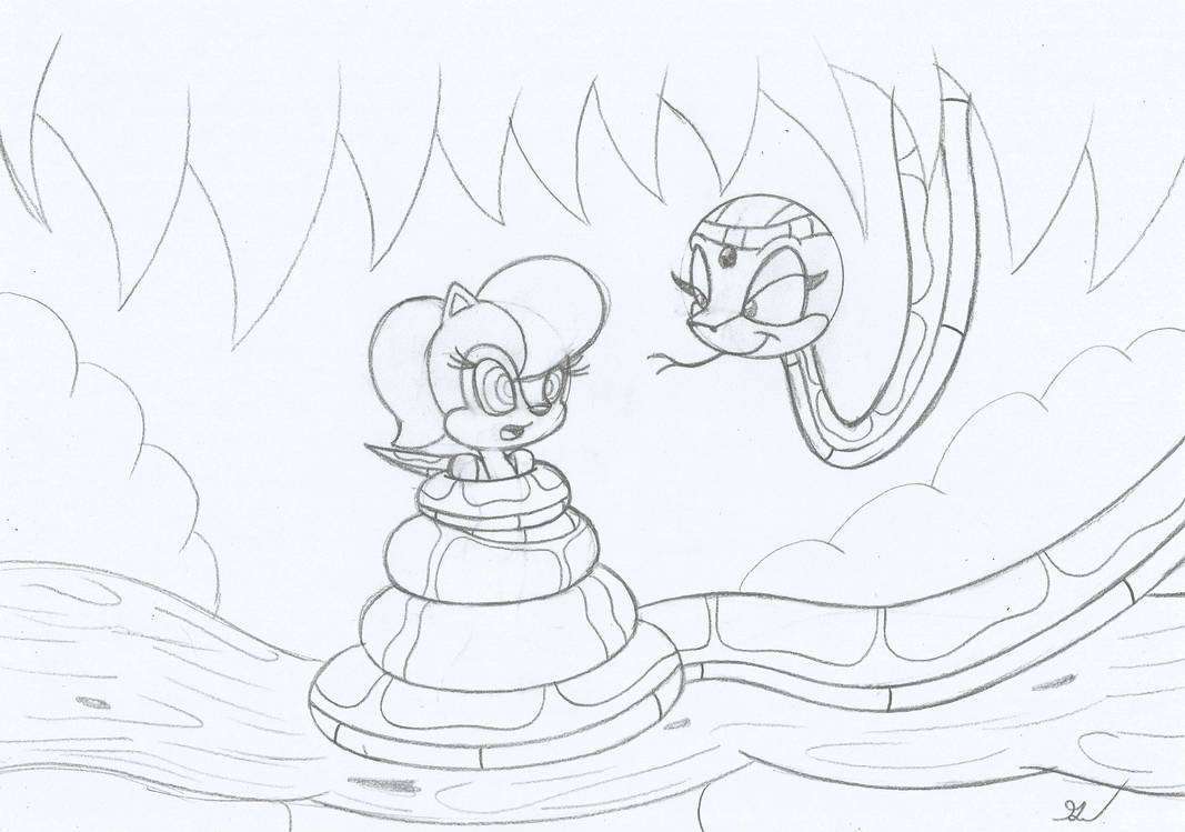 Fem kaa and Cuphead Sally Acorn Sketch by lol20 on DeviantArt