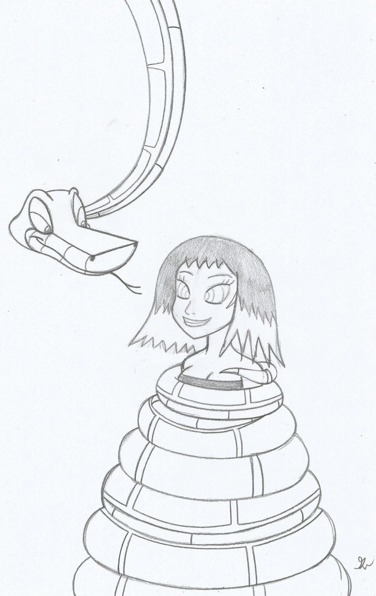 Kaa and Susamaru Sketch by lol20 on DeviantArt