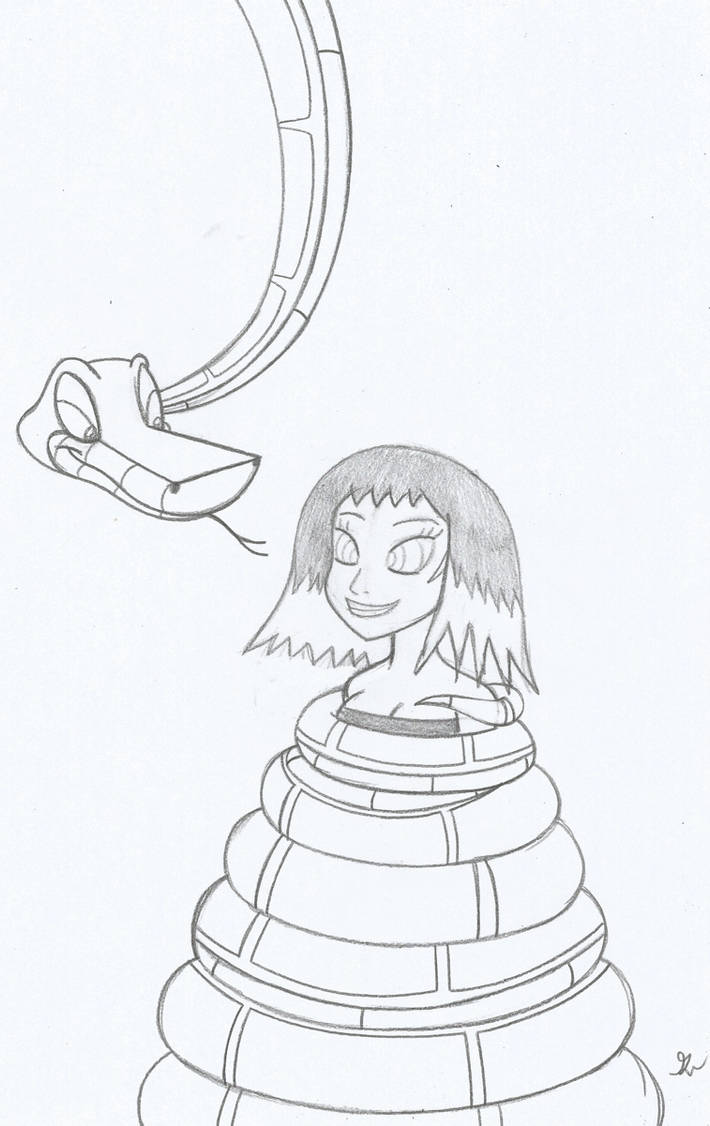 Kaa and Susamaru Sketch by lol20 on DeviantArt