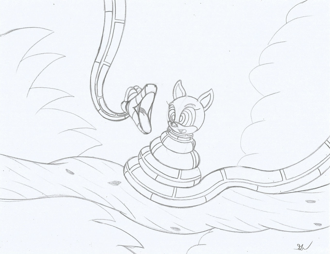 Kaa and Pickypiggy The Pig Sketch by lol20 on DeviantArt