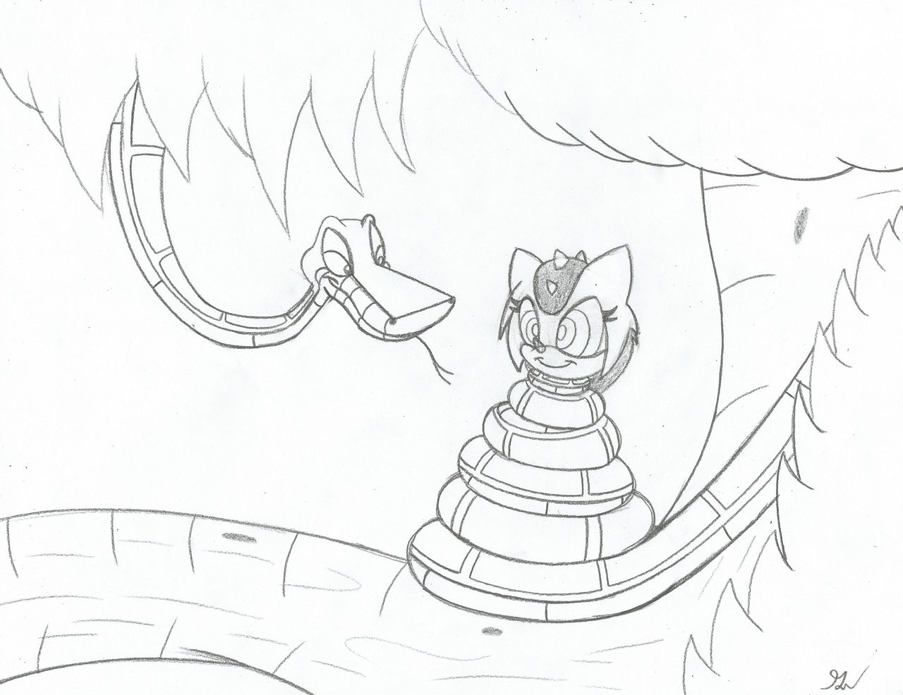 Kaa and Trip The Sungazer Sketch by lol20 on DeviantArt