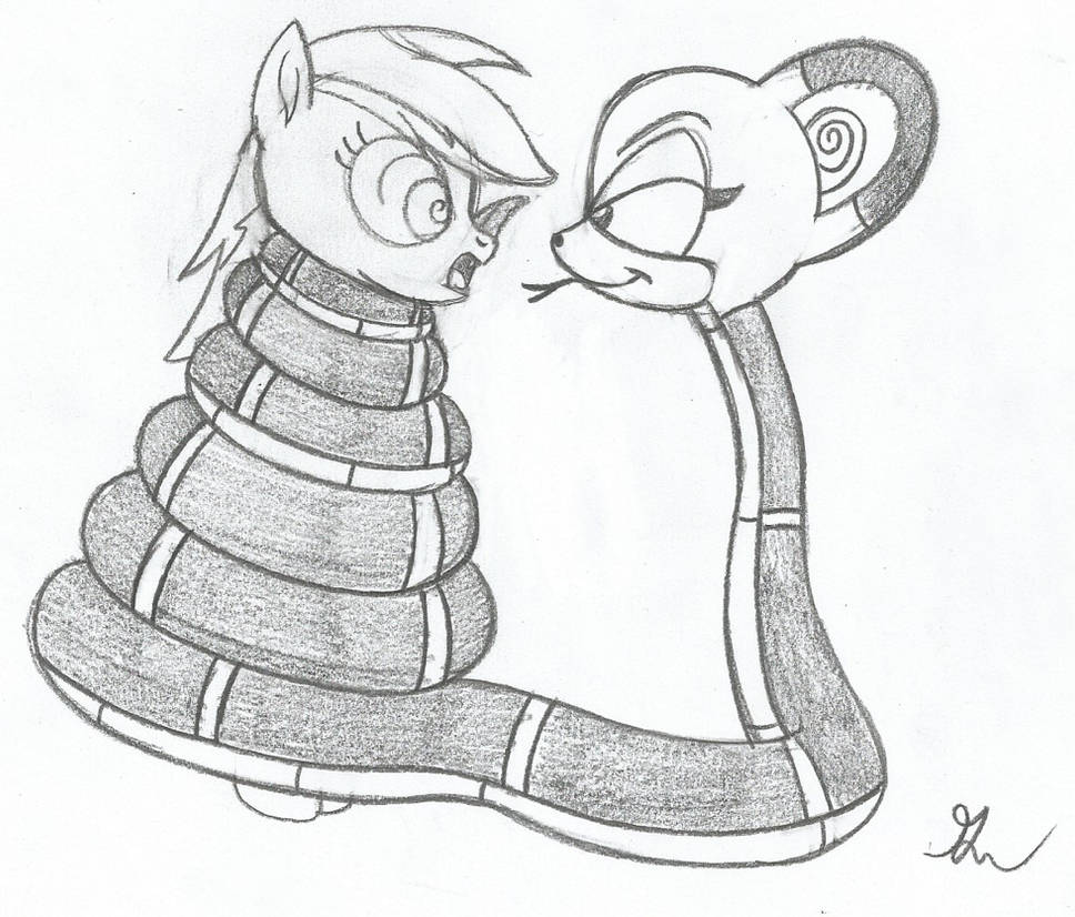 Coral and Rainbow Dash Sketch by lol20 on DeviantArt