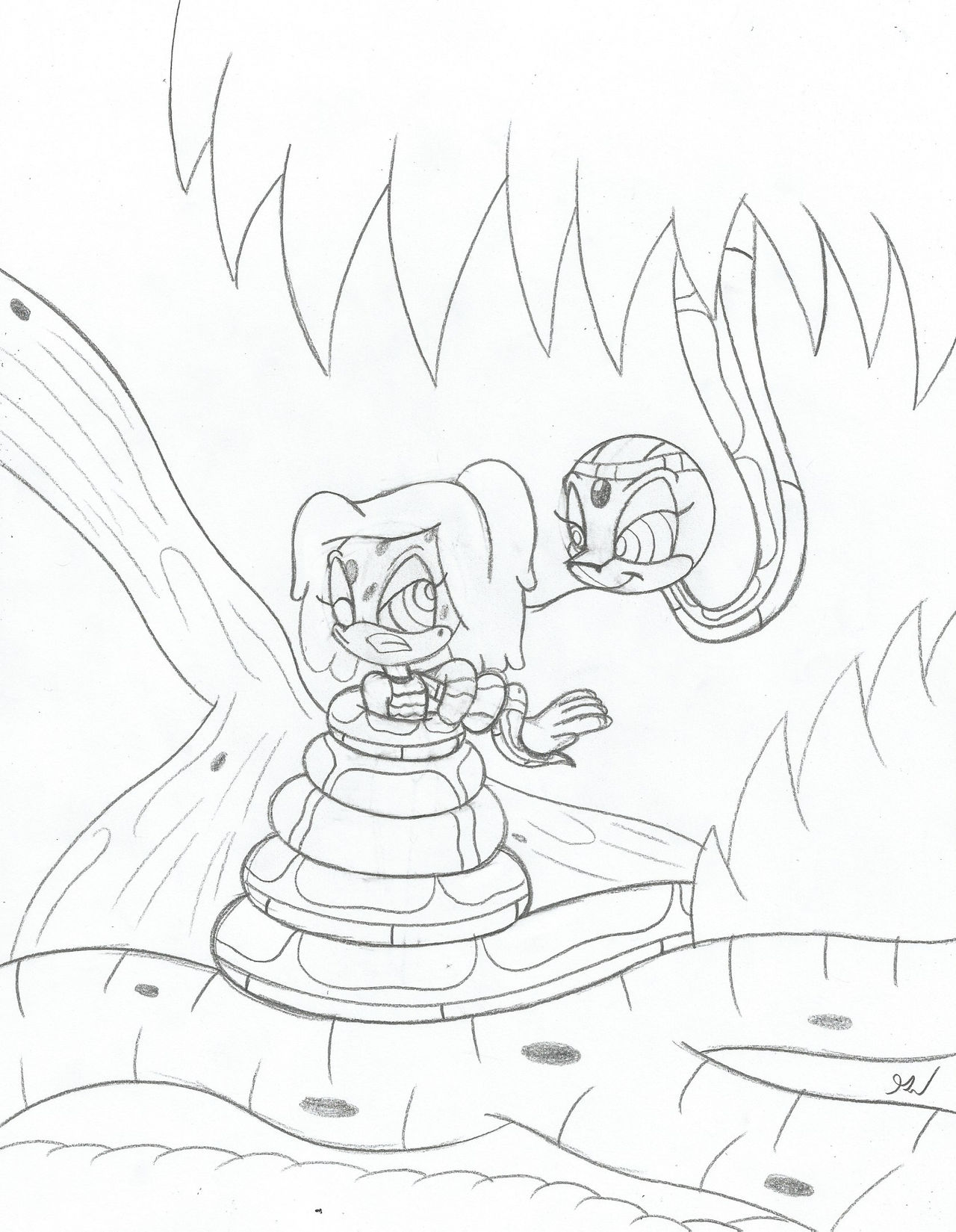 Fem kaa and Sasha The Toad Sketch by lol20 on DeviantArt