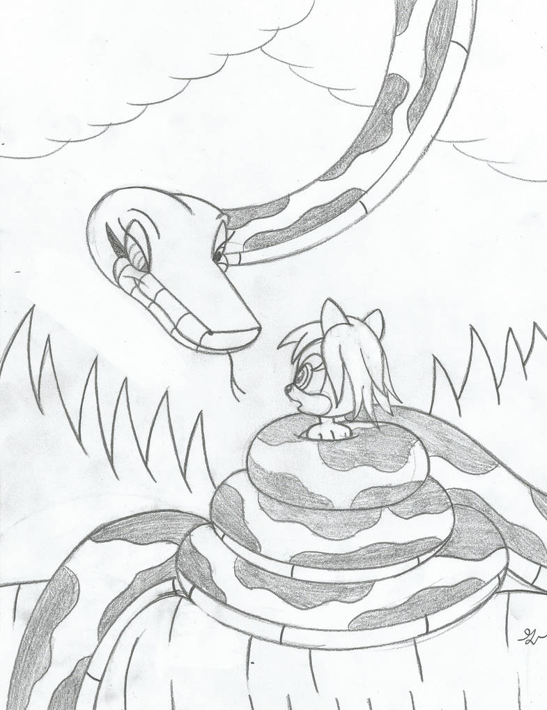 Kaa 2016 and Elora the Faun Sketch by lol20 on DeviantArt