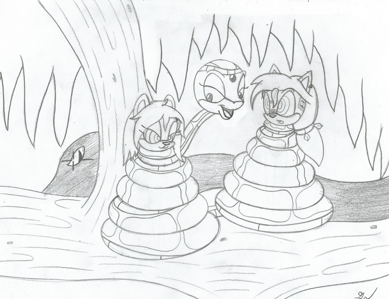 Fem Kaa and Savage Land Sonic Luz and Amity Sketch by lol20 on DeviantArt