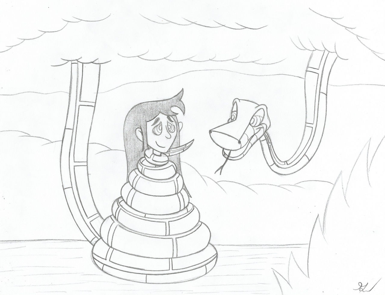 Kaa and Libby Sketch by lol20 on DeviantArt