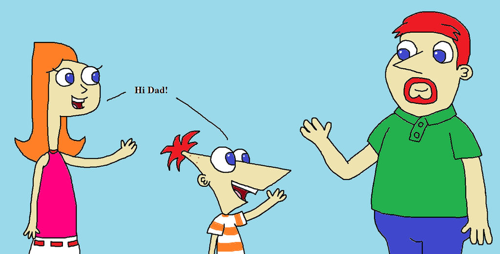 Phineas and Candace see their real dad by KTCGartworks on DeviantArt