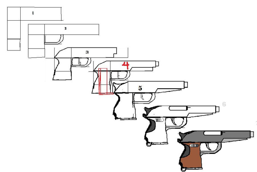 How to draw a simple Pistol by geewizartcool on DeviantArt