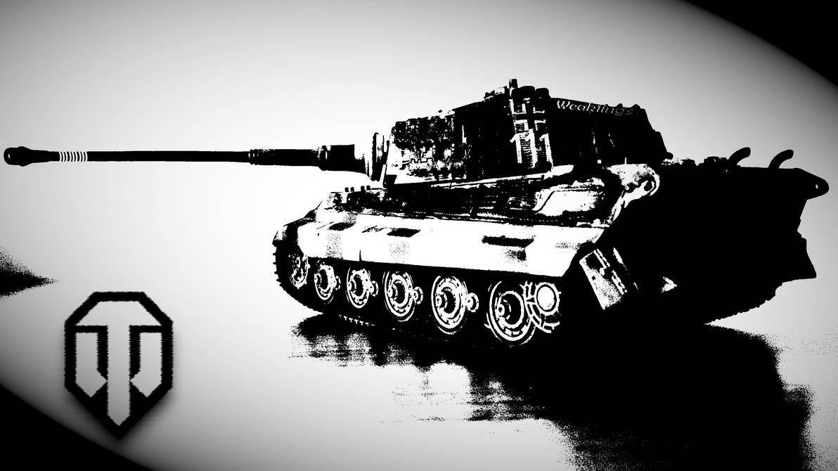 Tiger 2 Black and White 4K Desktop Background WOT by weak1ings on