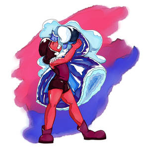 Watercolor Ruby and Sapphire