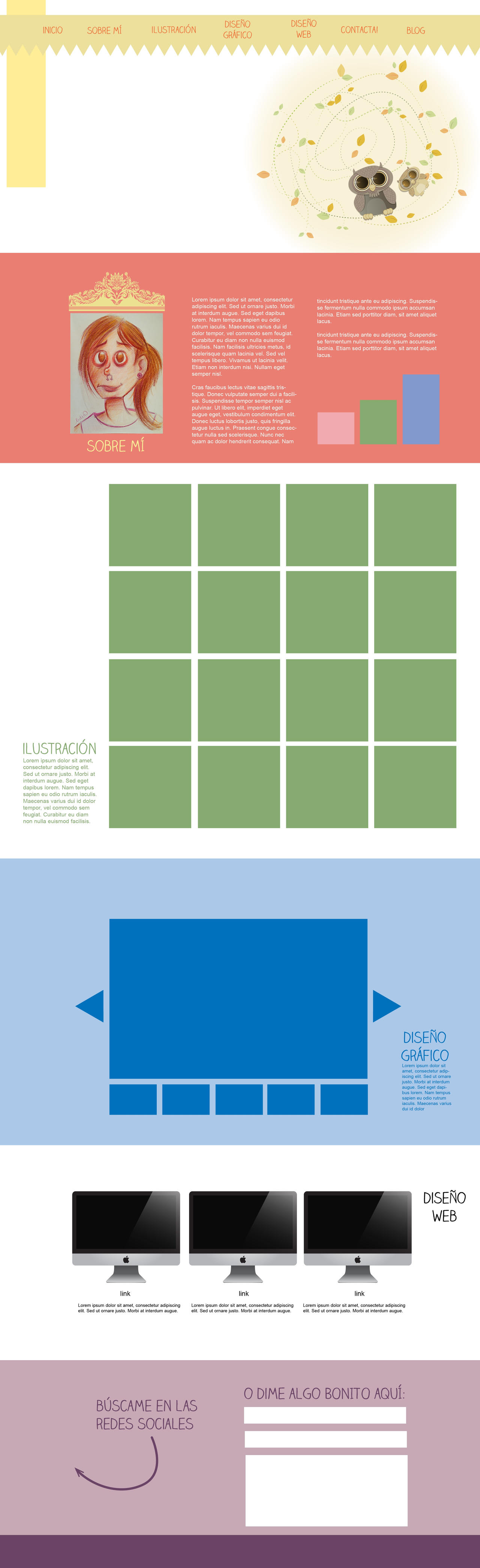 one page web design - la caca mola by Lizeeeee