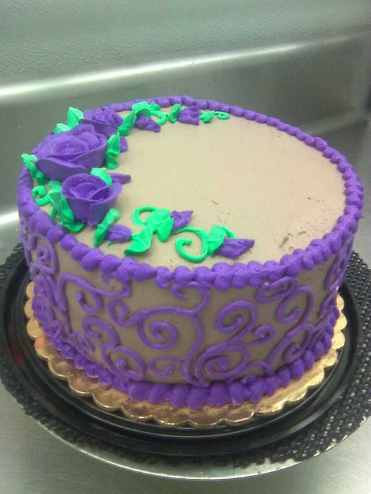 purple rose cake