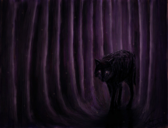 black wolf