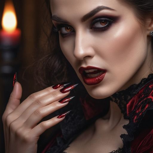 Vampire woman with long nails 2 by PaulRebeine on DeviantArt