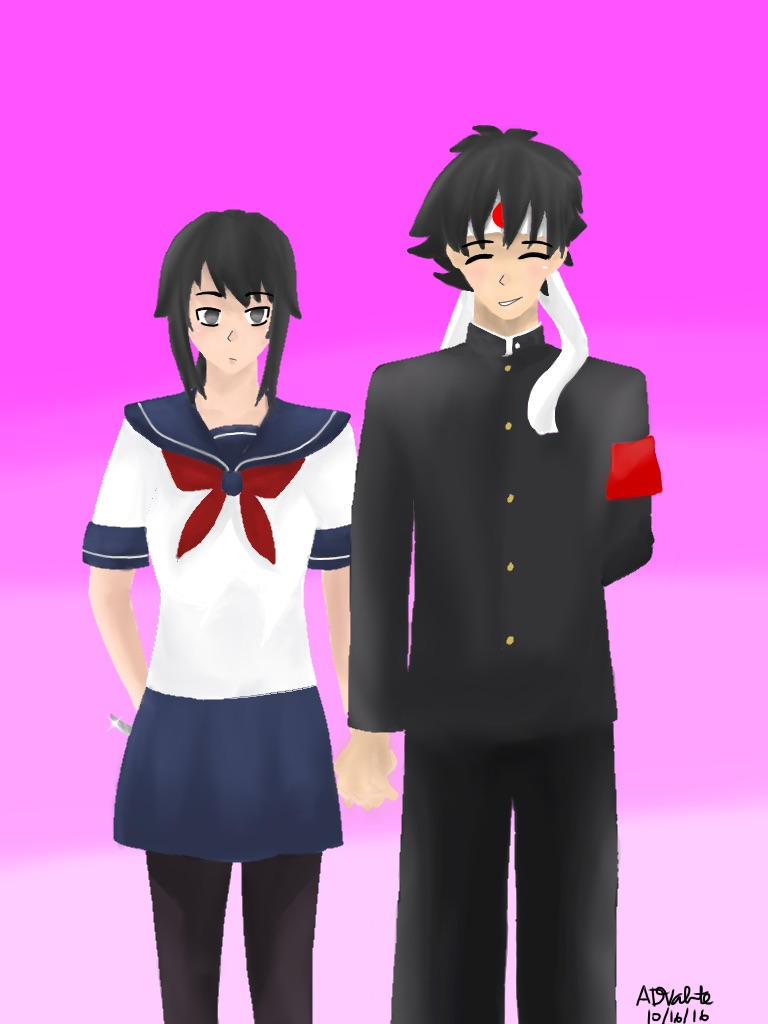 Ayano x Budo? (Improved) w/o outline by AnimePhantomMe on DeviantArt