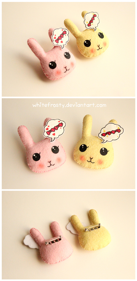 Lovely Bunny Brooches