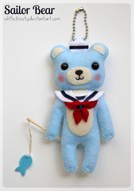 Sailor Bear Plush Keychain