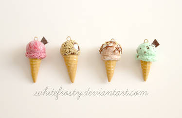 Ice Cream Cone Charms