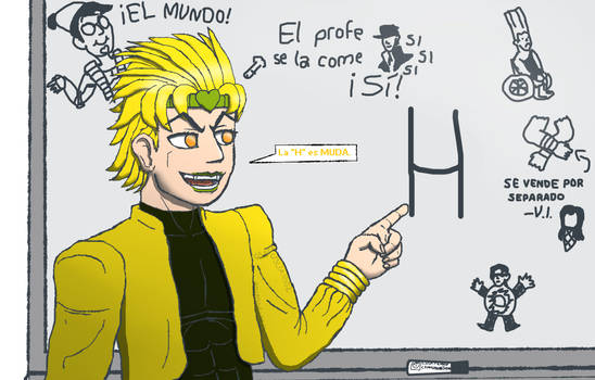 [FanArt]Dio teaching spanish.