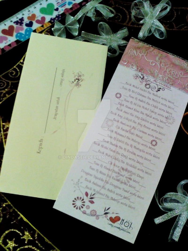 Handmade Wedding Card + Envelope (Back)