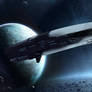 Hexanity -  Alliance ship pass Asteroid field
