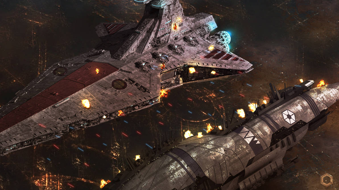 Star Wars - Venator vs Recusant by HexanitY on DeviantArt