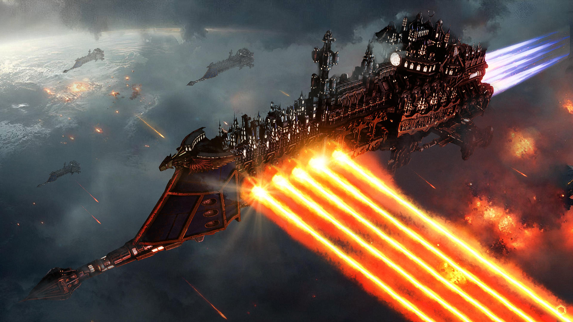 Battlecruser Imperial battlecruiser Tyrant Class I - fire by HexanitY on DeviantArt