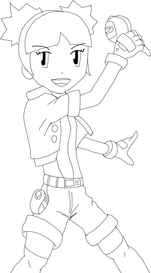 Pokemon ranger girl -lineart- by Ben10upvine on DeviantArt