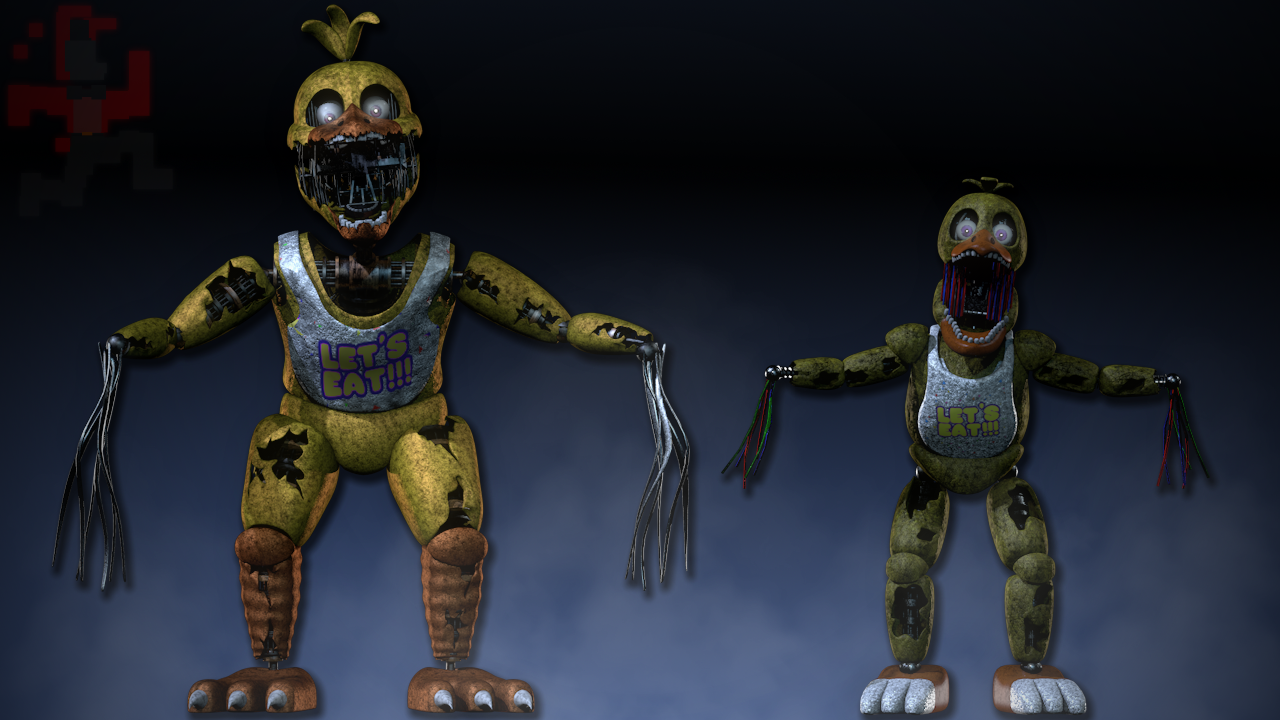 Chica and Withered Chica by Torres4 on DeviantArt