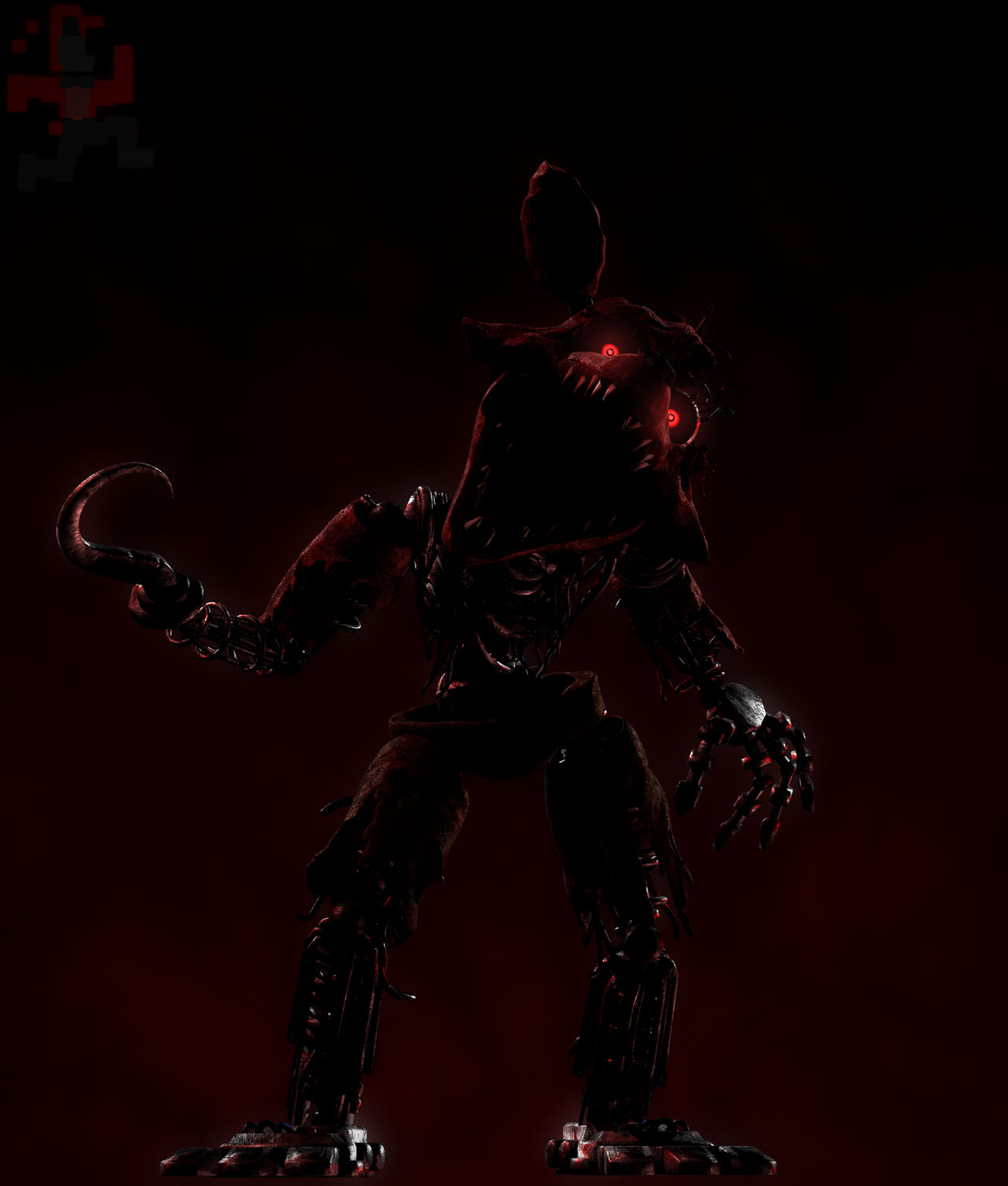 (C4D/FNaF/TJOC) Ignited Foxy by RedRabbitGames on DeviantArt