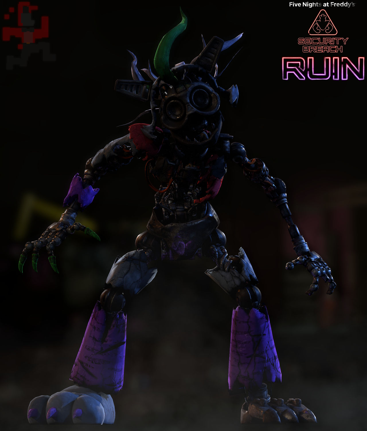 (C4D/FNaF) Ruin Roxy by RedRabbitGames on DeviantArt