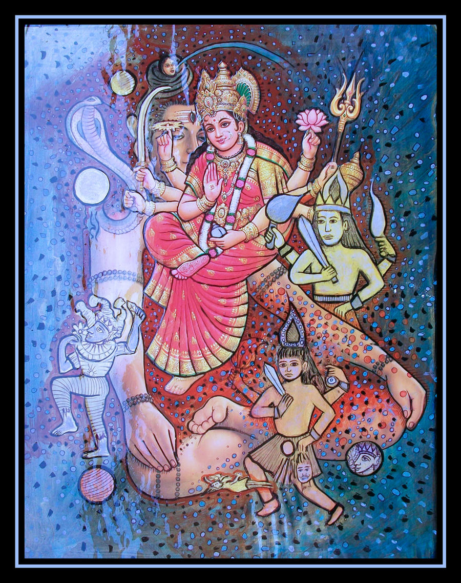 durga shiva devas mix