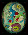 oldpaintingrevisited abstract groovy egg by santosam81