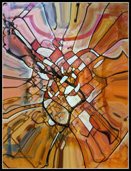 oldpaintingrevisited abstract digital redbrown