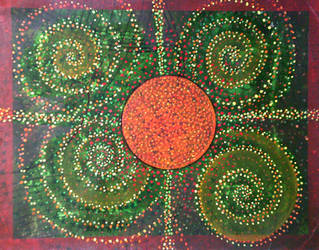 old painting revisited 57 sun spirals by santosam81