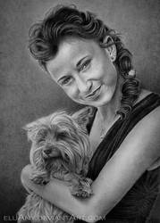 Young Lady with dog