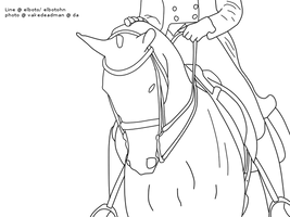 free line-art horse