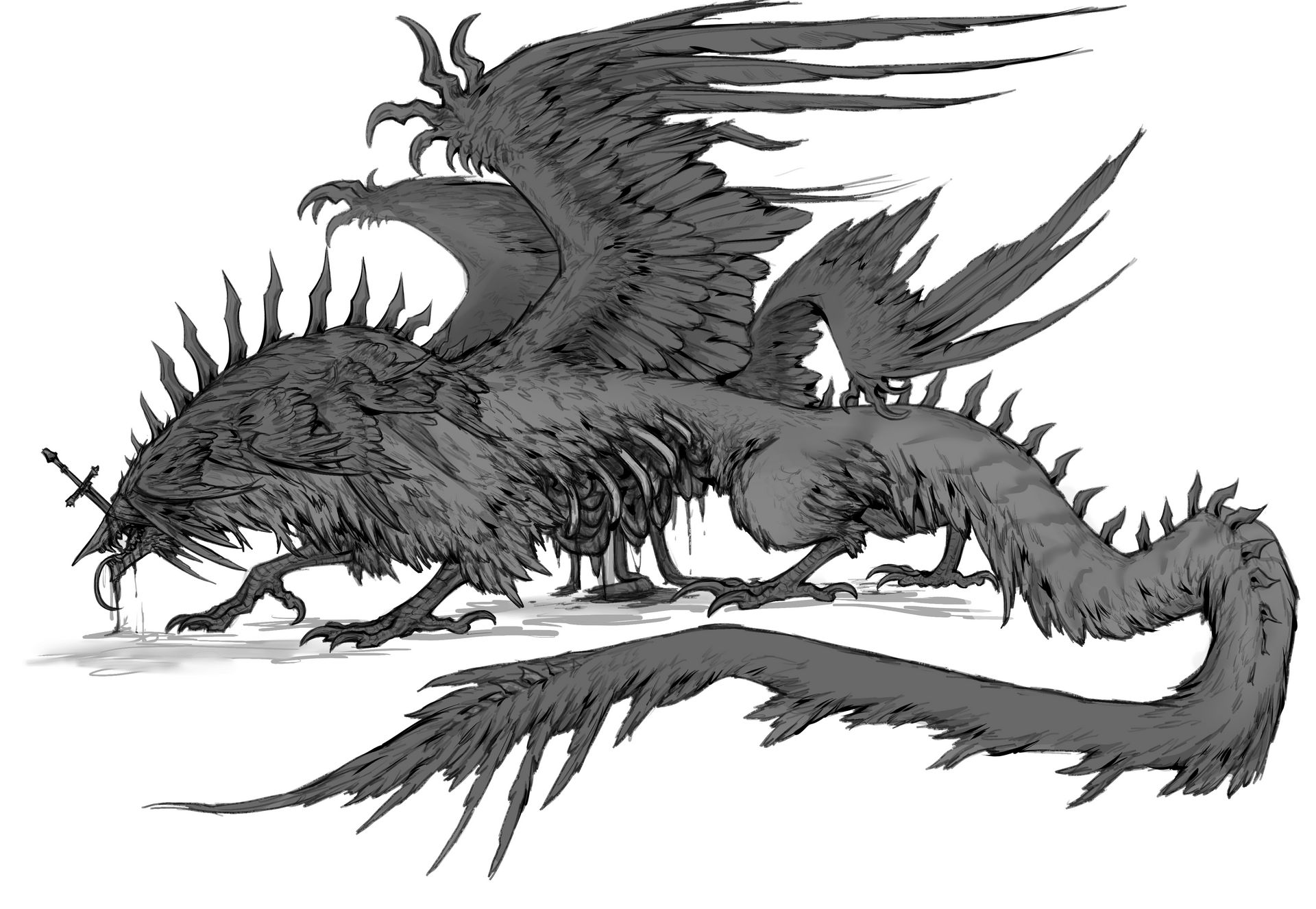 Corrupted Animals design WIP / The corrupted beast by Meillyria on DeviantArt