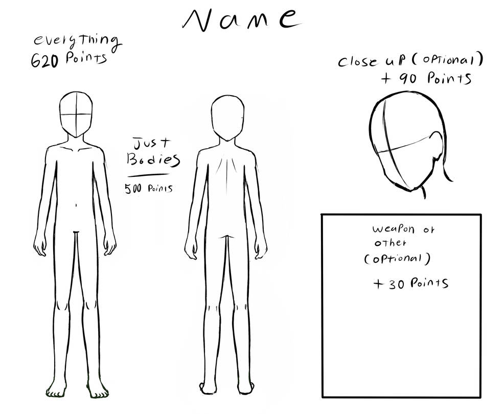 Character reference Template by kitkatnis